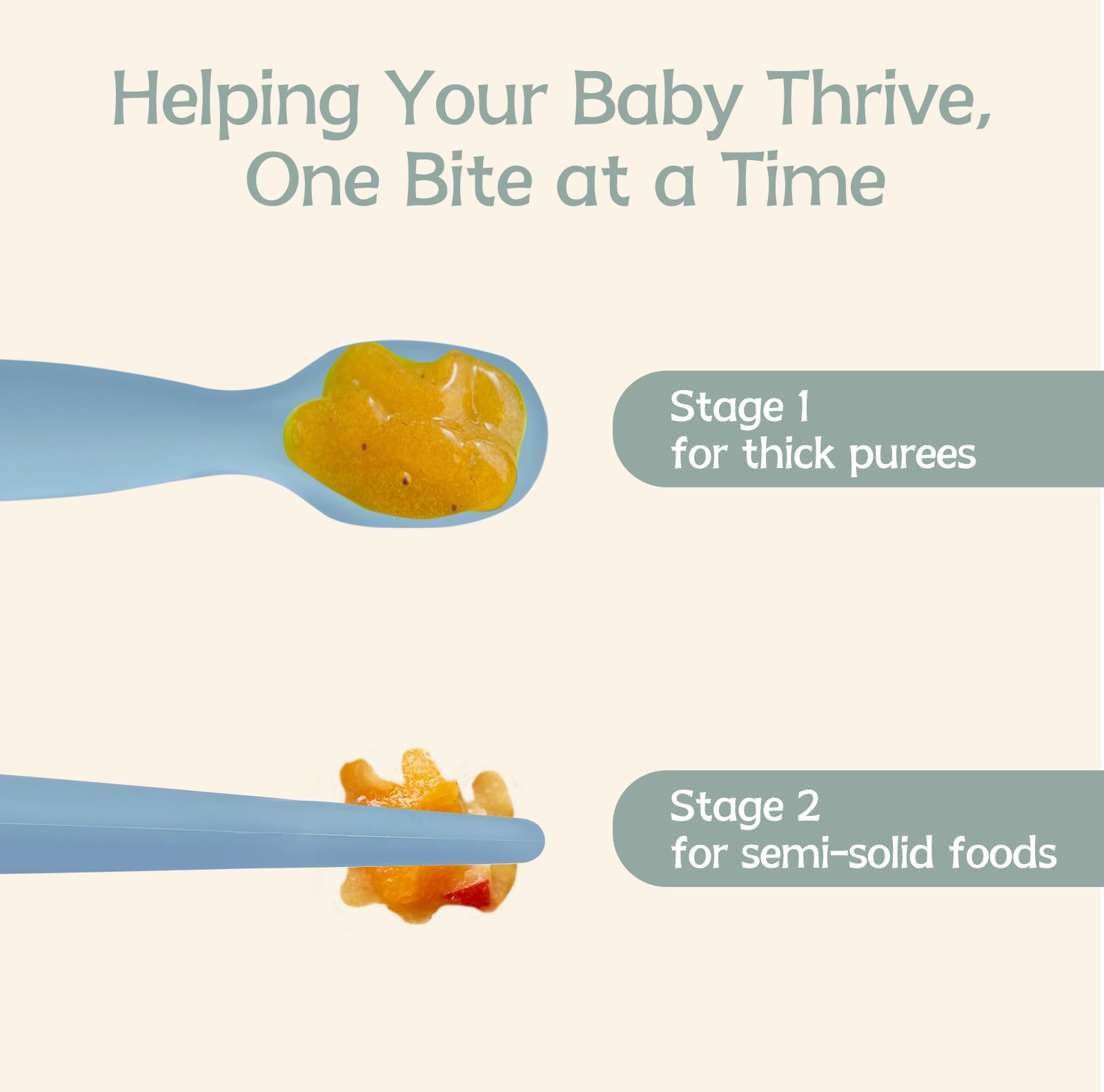 Eascrozn ergonomic-handle non-slip design helps toddlers develop independent feeding
