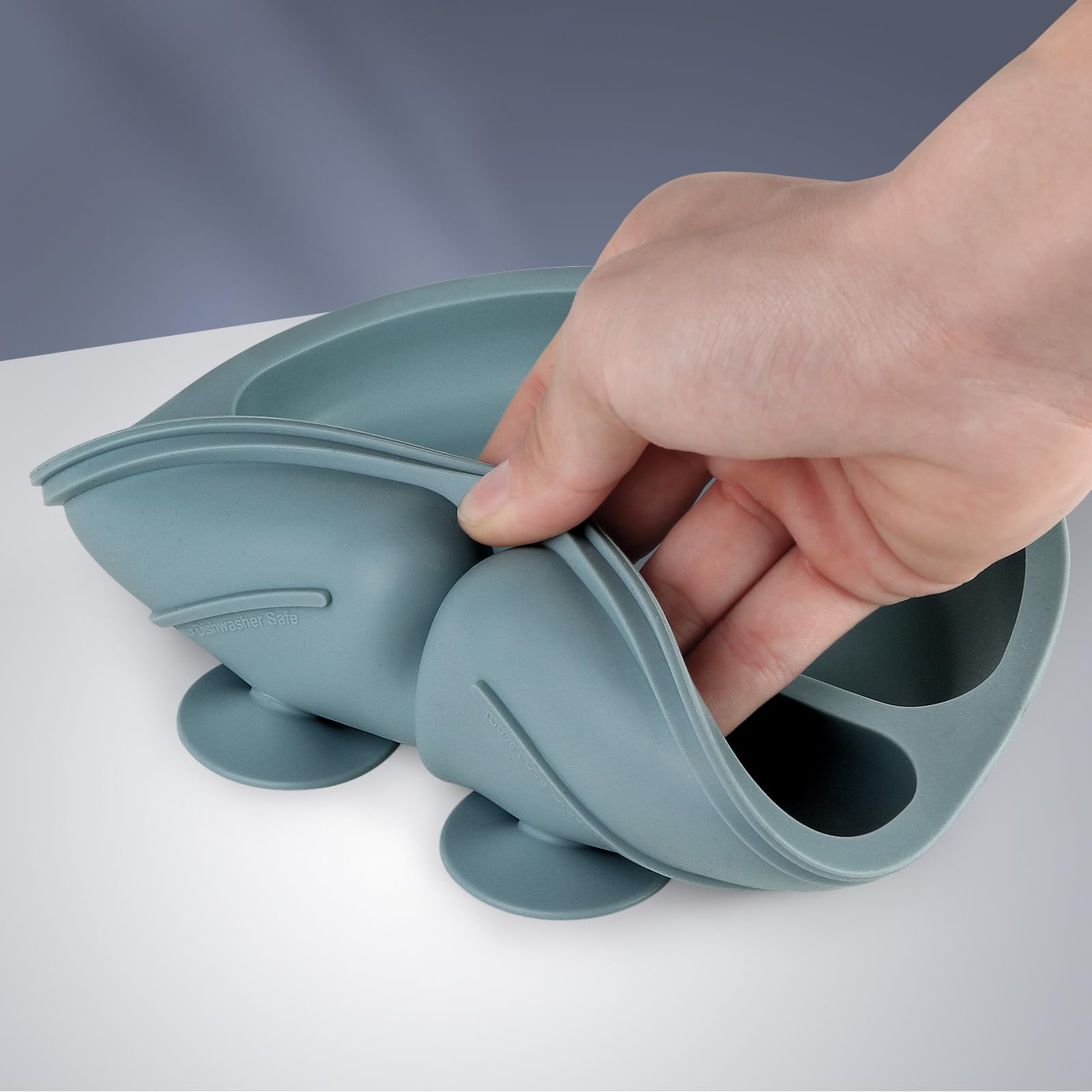 Eascrozn plate with four suction cups securely attached to a tray.