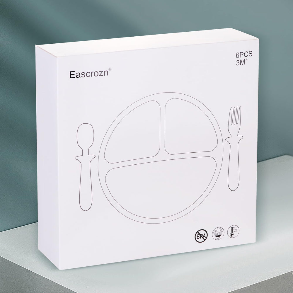 Eascrozn gift-ready utensils set shown as a practical baby gift option.
