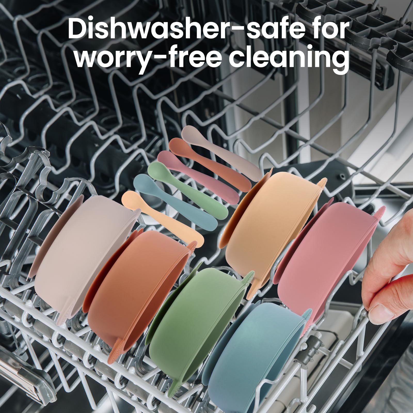 Eascrozn microwave and dishwasher-safe set for quick cleanup
