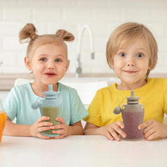 Eascrozn silicone baby food pouch 5oz showing soft, safe material.