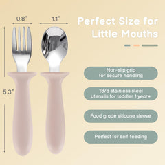 Eascrozn silicone handles close-up show comfortable grip for small hands during meals.