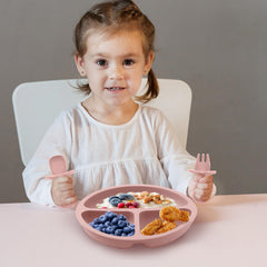 Eascrozn toddler spoons with textured grips for easy self-feeding.
