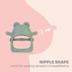 Eascrozn teething toy wrist mitten easy grip for small hands