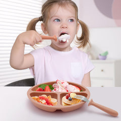 Eascrozn toddler forks safety-rounded-tip encourage gentle self-feeding while preventing pokes