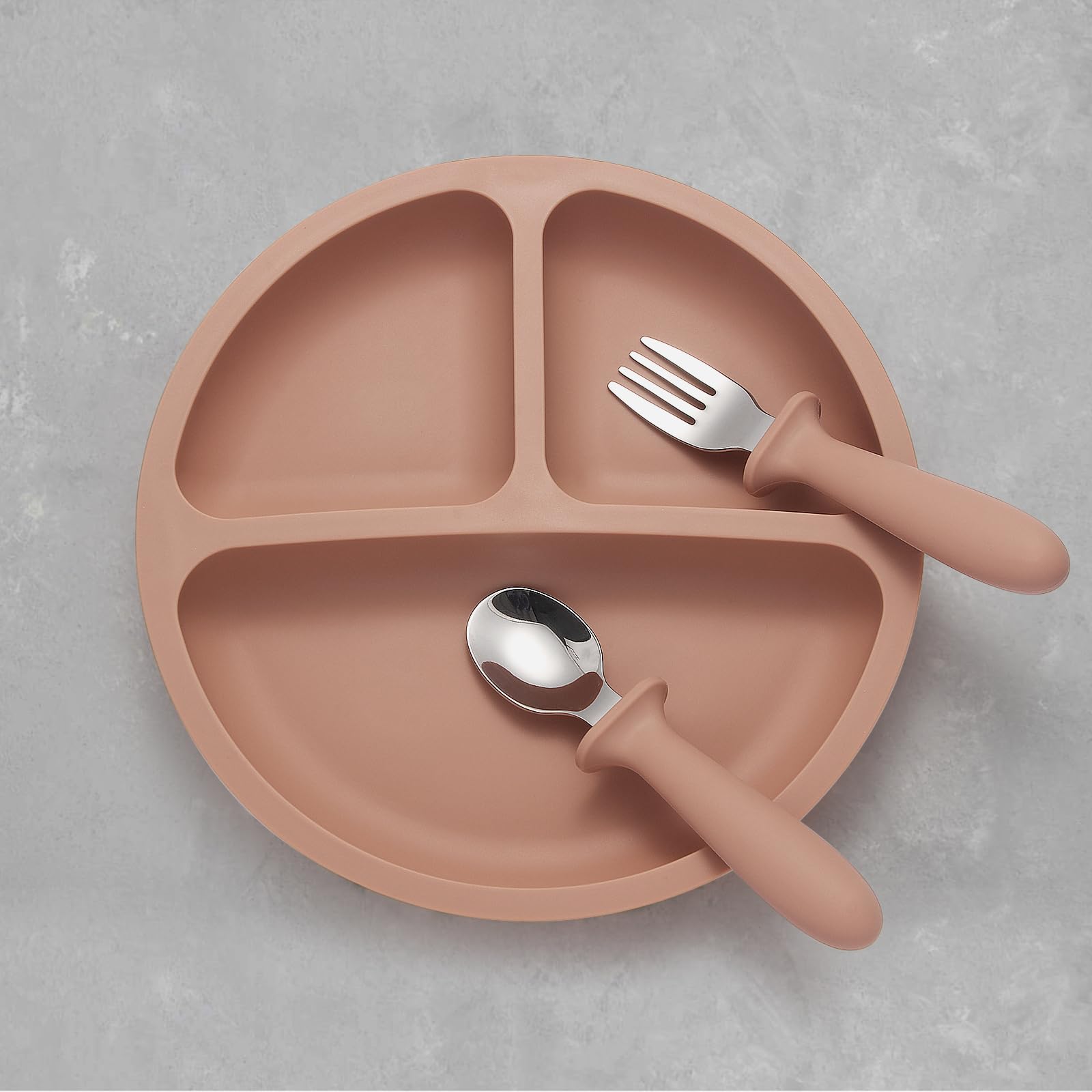 Eascrozn toddler spoons soft-handle stainless promote easy grip during meal times