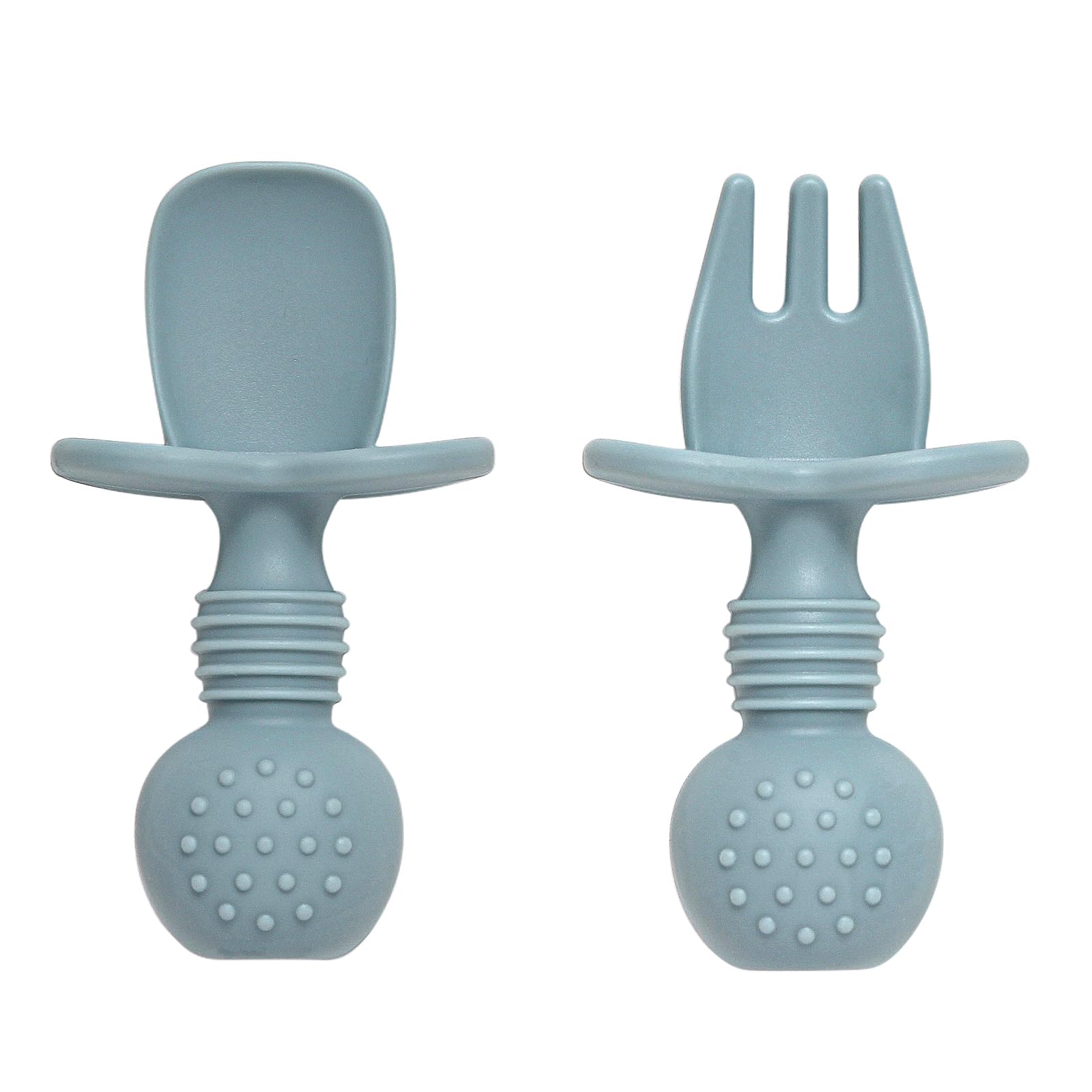 Eascrozn toddler utensils training spoons for confident self-feeding.