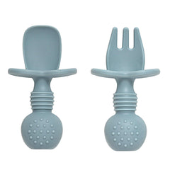 Eascrozn toddler utensils training spoons for confident self-feeding.