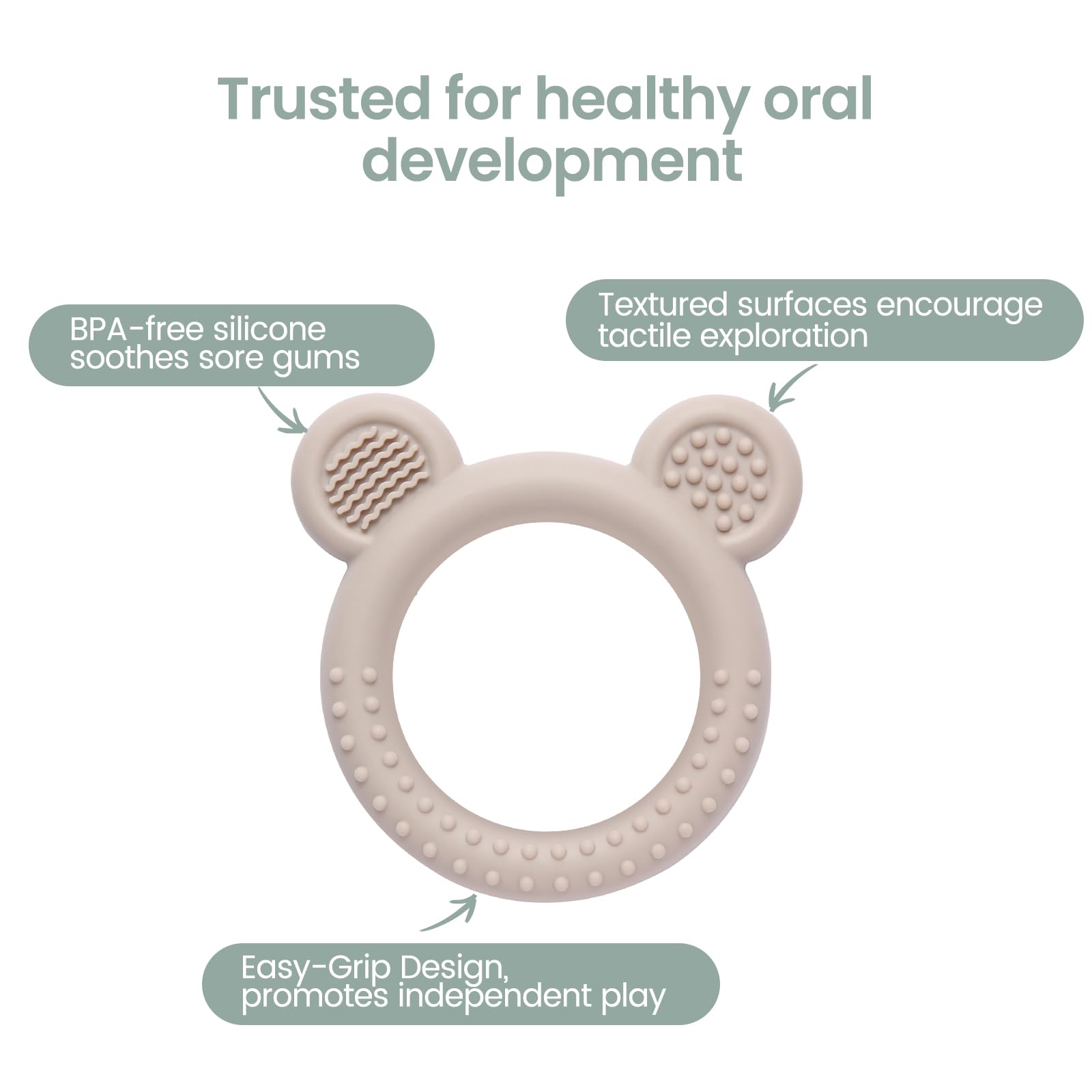 Eascrozn clip-on wrist teether keeps the toy within reach