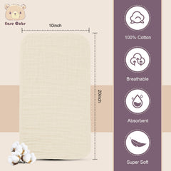 Ease Cubs absorbent muslin cloths quick-dry design keeps baby dry on outings.