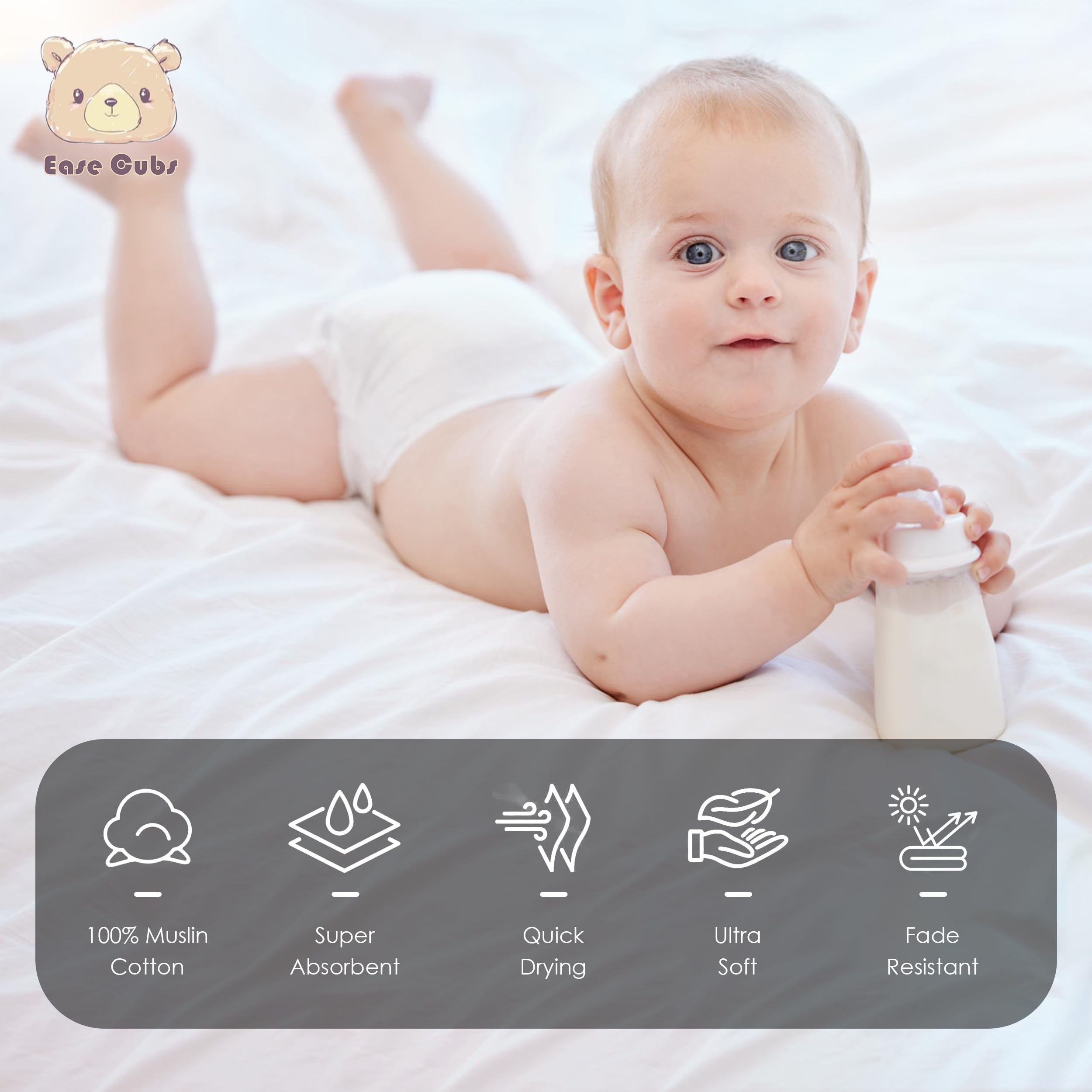 Ease Cubs color variety in slate-grey-navy series for nursery style.