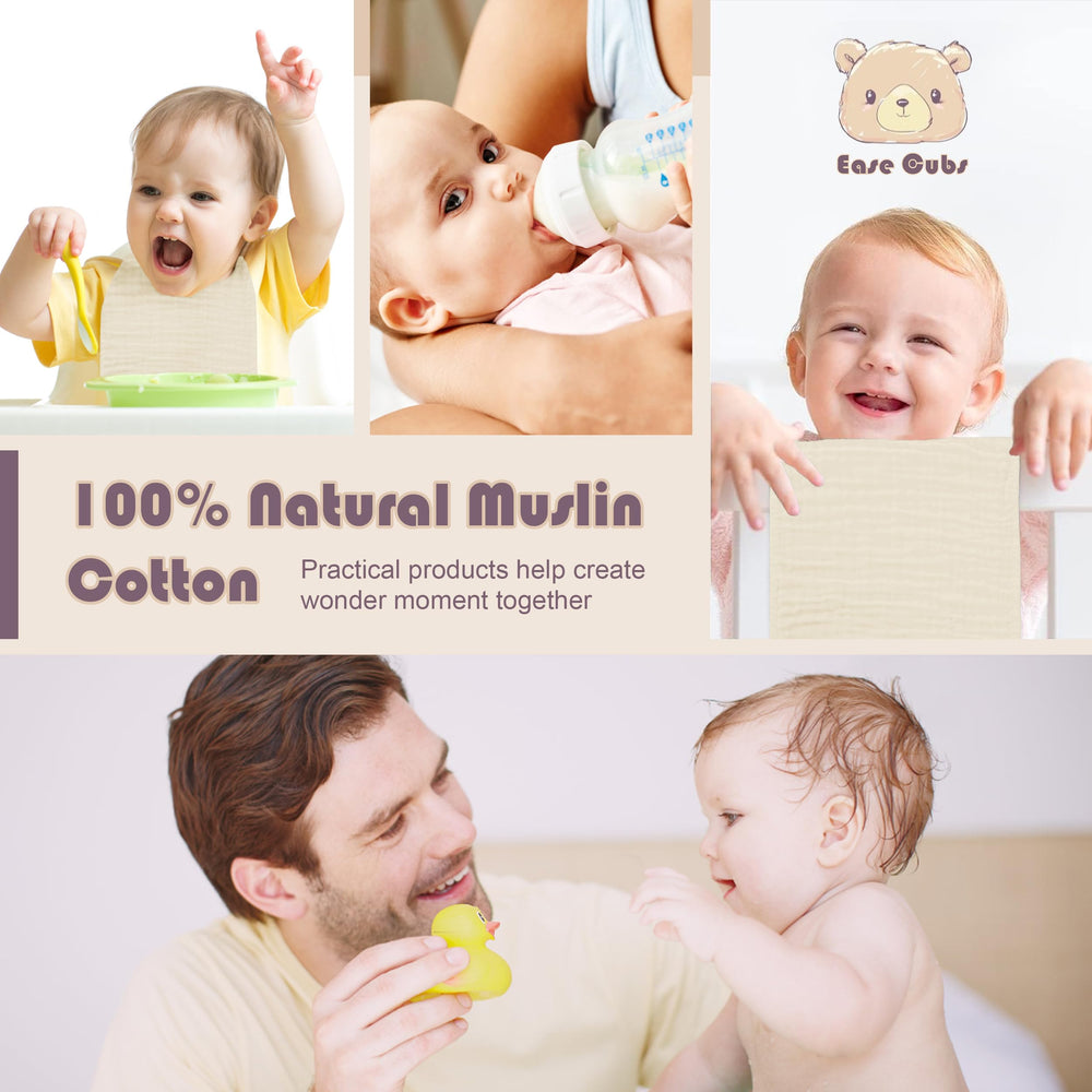 Ease Cubs multi-use burp cloth 20x10 suits wipes, spills, and daily routines.