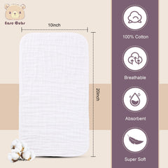 Ease Cubs muslin burp cloths absorbent-fabric close-up shows quick-drying performance.