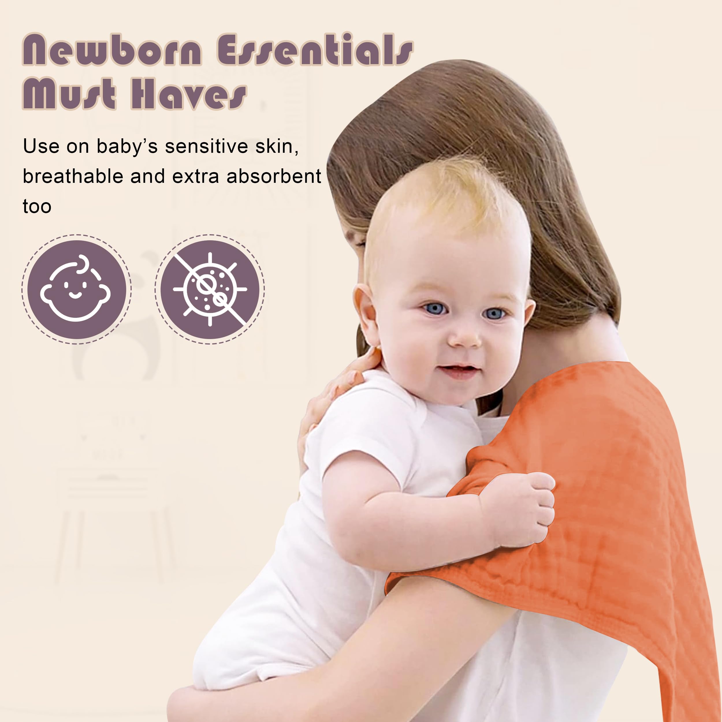 Ease Cubs Burp Cloths machine-washable and durable for everyday care.