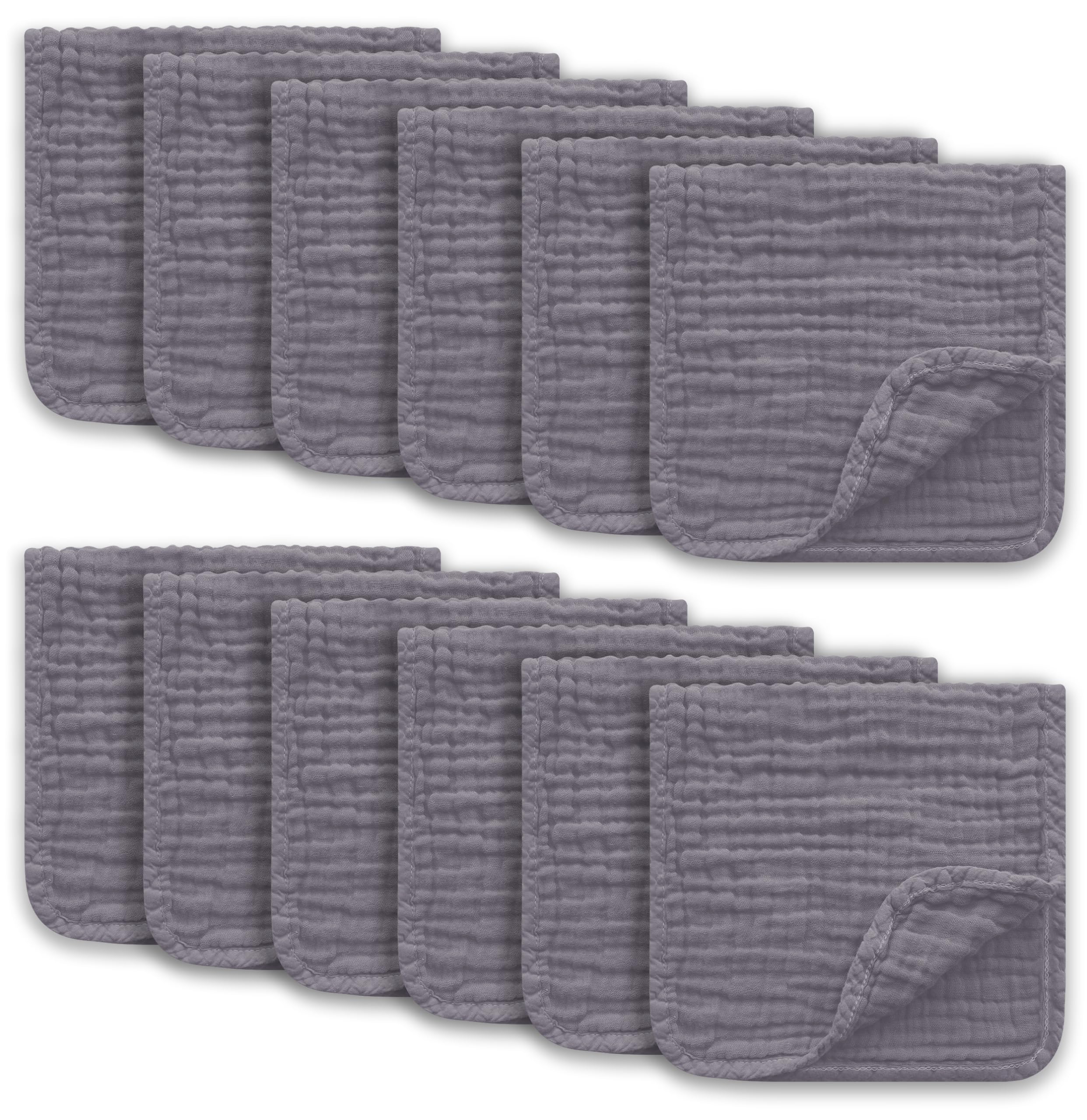 Ease Cubs muslin burp cloths soft closeup showing gentle baby skin comfort.