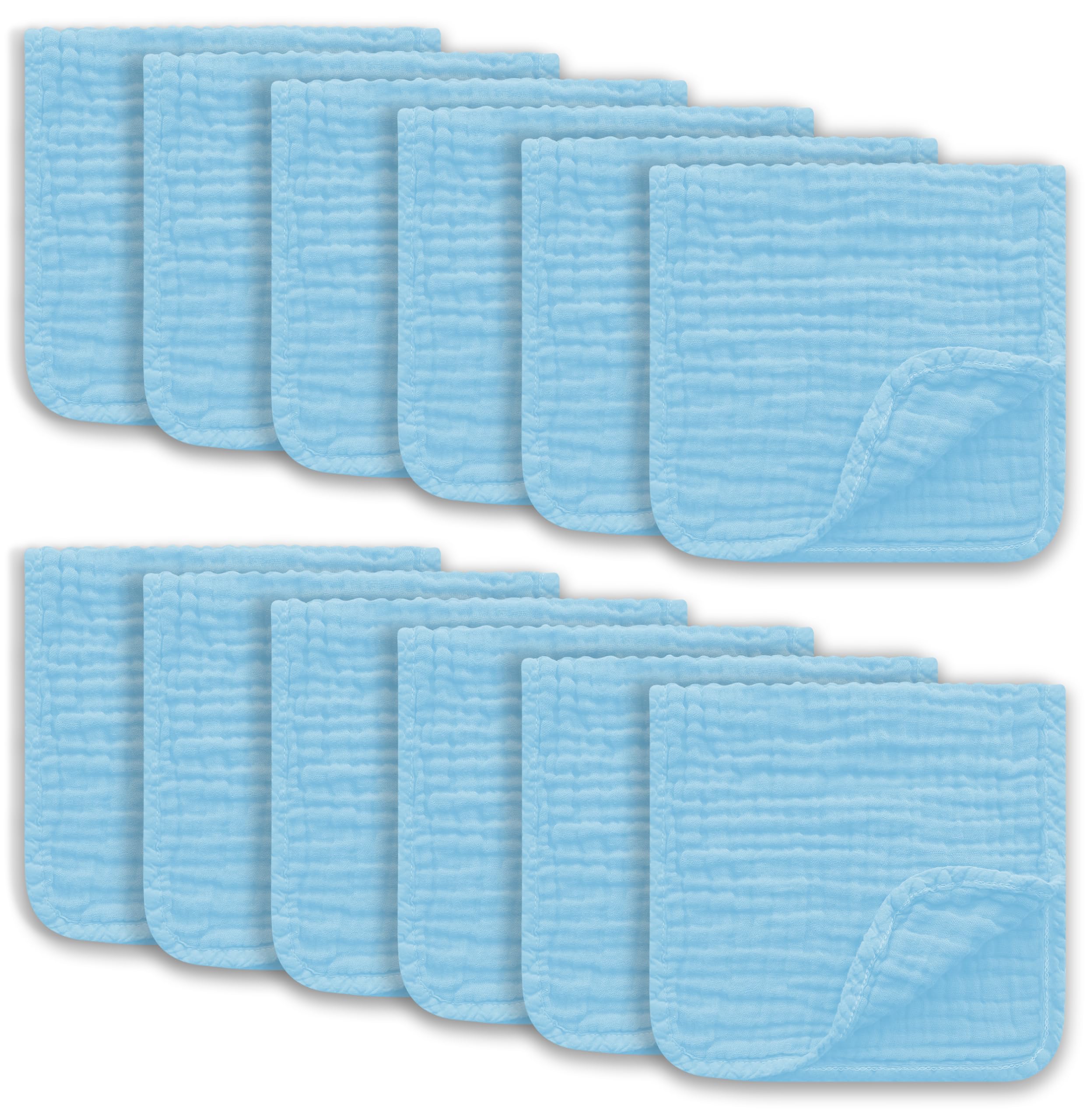 Ease Cubs muslin burp cloths soft-touch close-up for baby-friendly comfort.