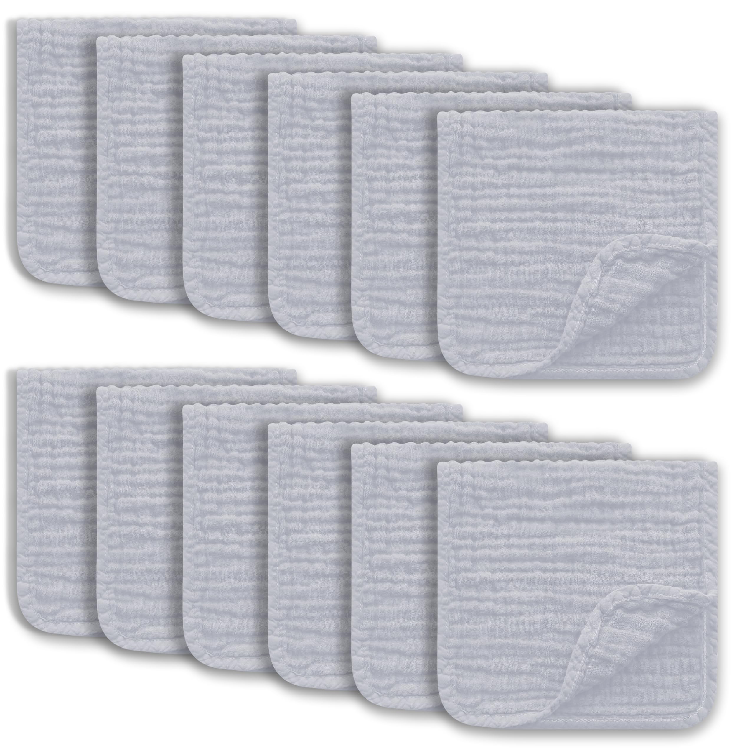 Ease Cubs muslin burp cloths soft-touch protection during feeds.