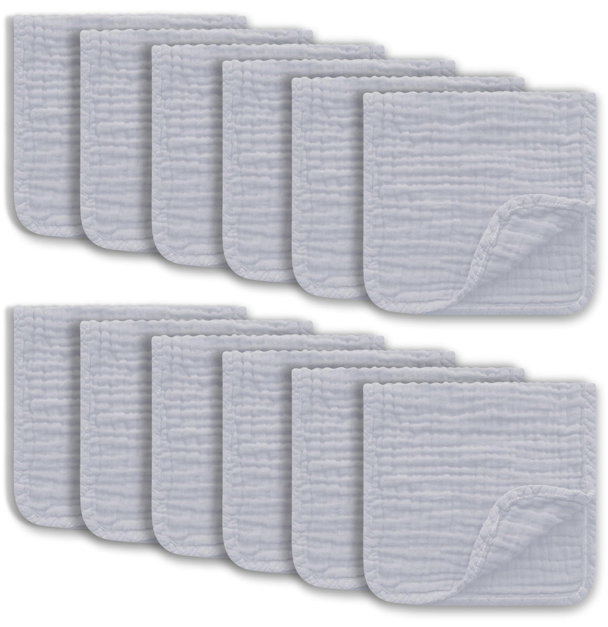 Ease Cubs muslin burp cloths soft-touch protection during feeds.