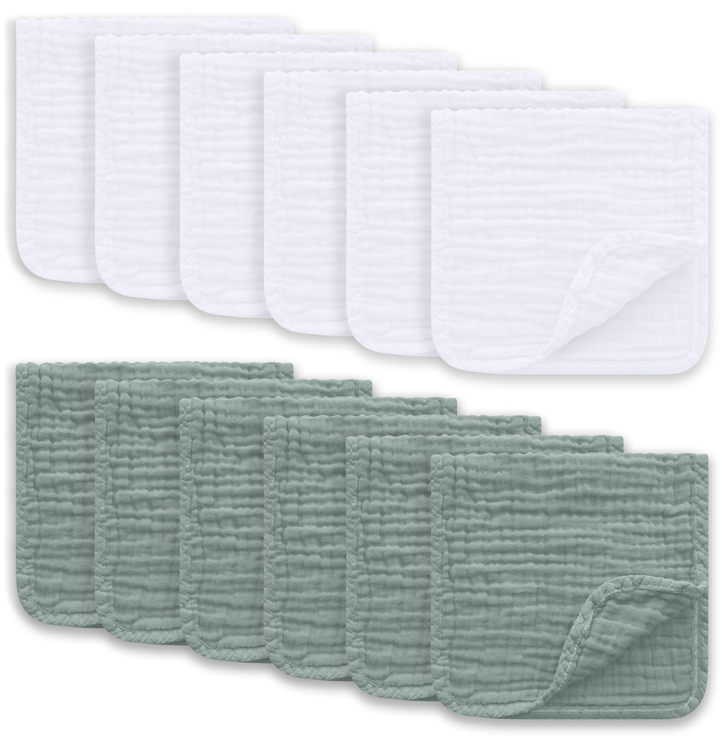 Ease Cubs muslin burp cloths soft-touch protect baby during feeds.