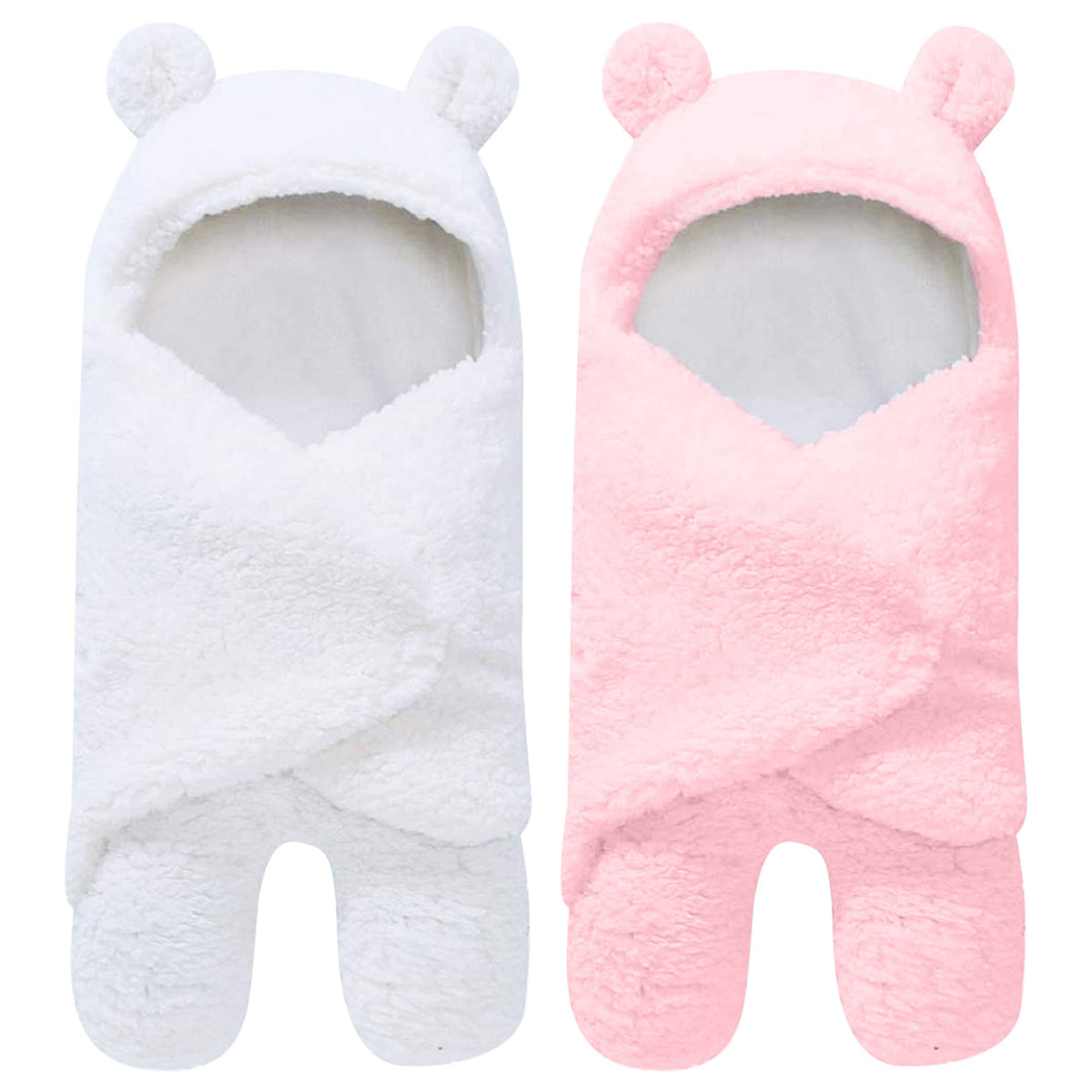 Ease Cubs ultra-warm sherpa swaddle pack pink delivers cozy nights for newborns