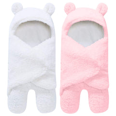 Ease Cubs ultra-warm sherpa swaddle pack pink delivers cozy nights for newborns