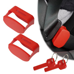 EASICOZI Buckle Guard shown on buckle, helping prevent self-unbuckling during car rides.