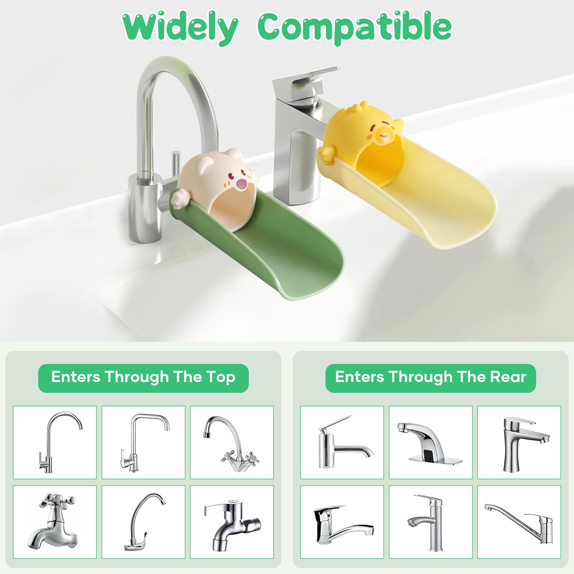 EASICUTI gooseneck-compatible extender fits standard faucets