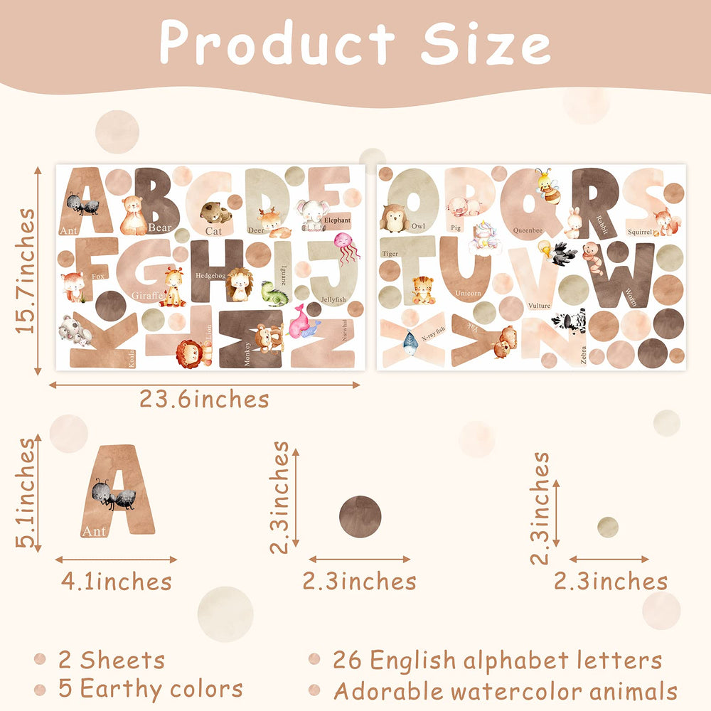 Easma animal alphabet wall decals application on a smooth wall with no residue.