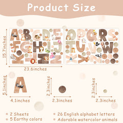Easma animal alphabet wall decals application on a smooth wall with no residue.