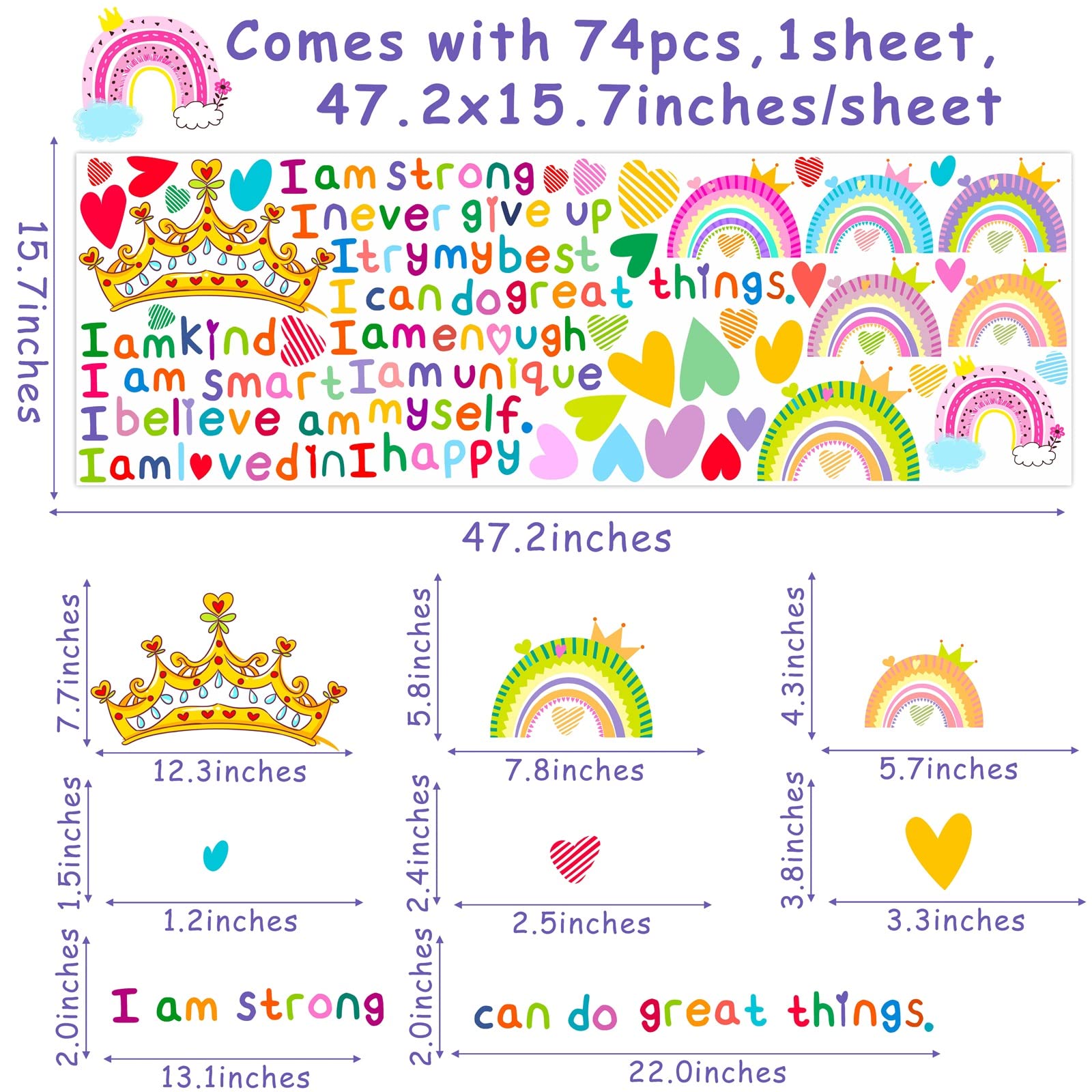 Easma colorful wall art decal enhances kid room décor possibilities
