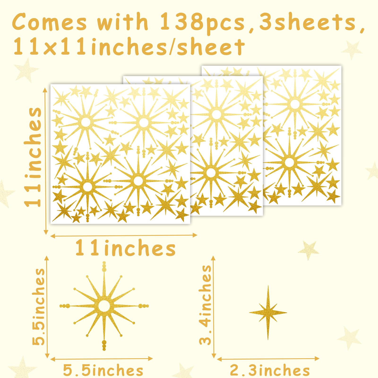 Premium vinyl stars by Easma resist peeling for durable decor