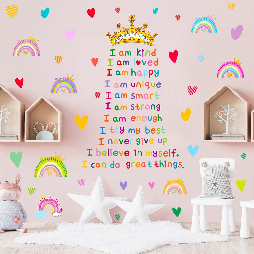 Easma heart design wall decal shown for easy application