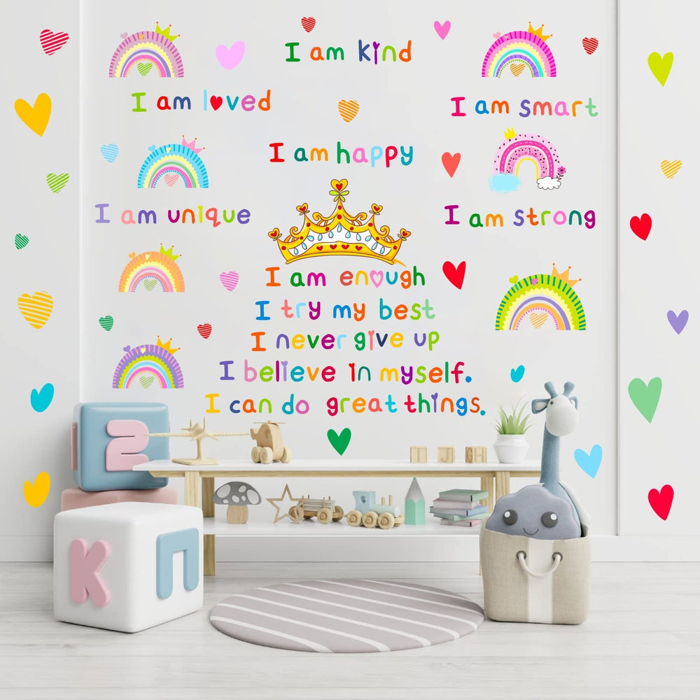 Easma kid room wall sticker with inspirational quote boosts mood