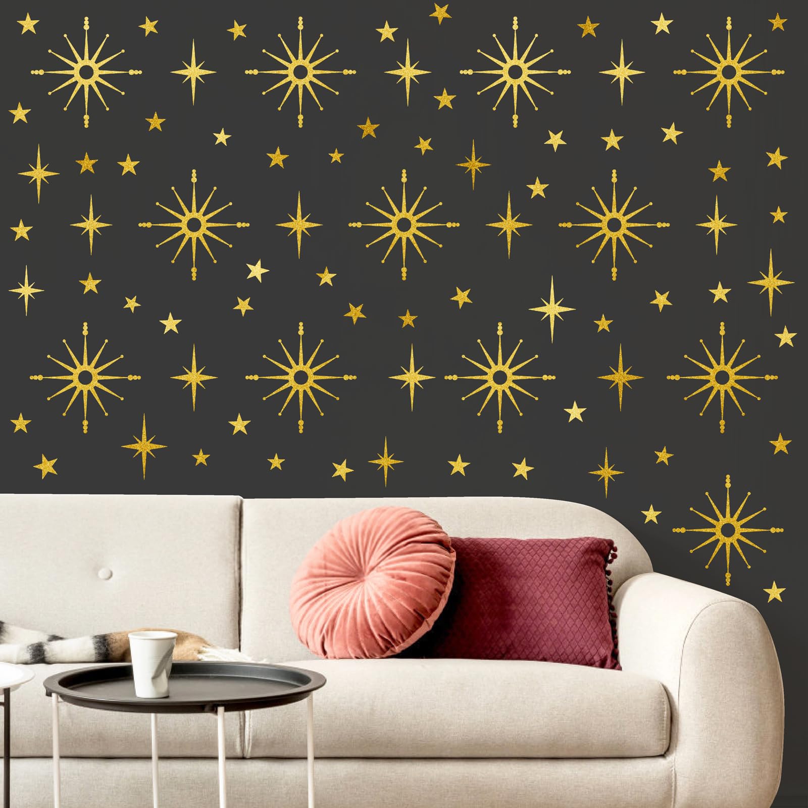 Glittering gold accents with Easma wall decals