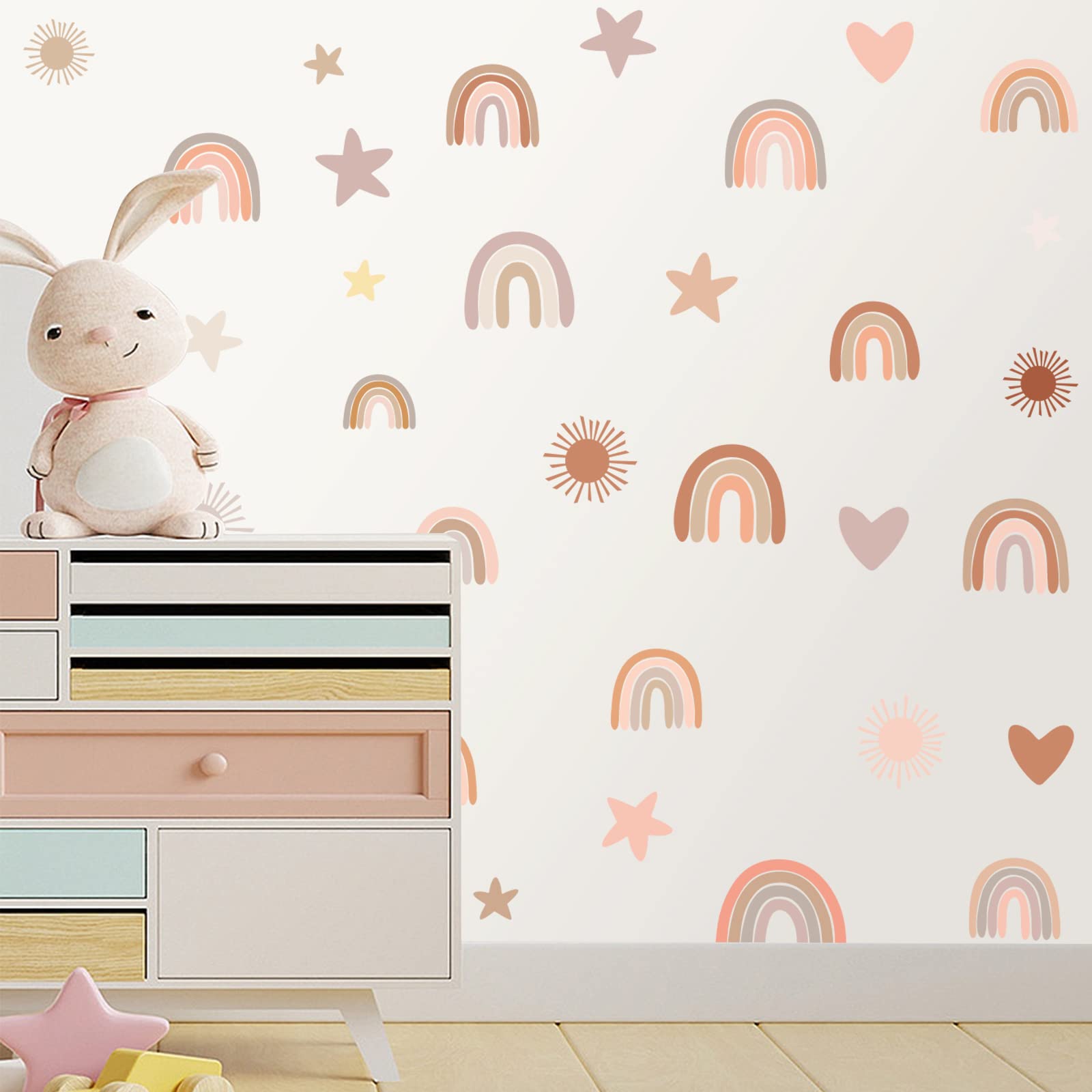 Easma watercolor raindrop wall sticker brings color and calm to walls.