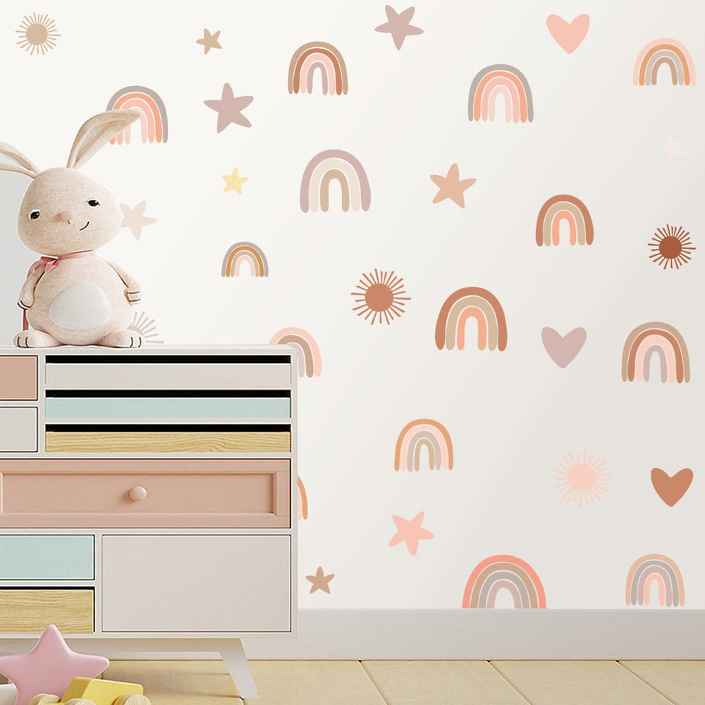 Easma watercolor raindrop wall sticker brings color and calm to walls.