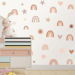 Easma watercolor raindrop wall sticker brings color and calm to walls.