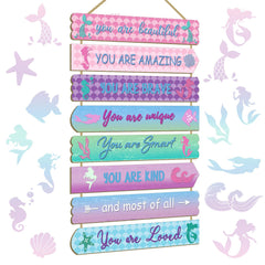 Easozoom mermaid wall decor wood sign adds enchanting nursery decor and confidence-boosting vibes.