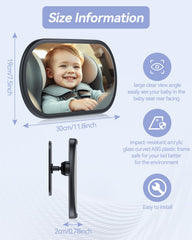 Backseat rotation allows 360-degree visibility for quick checks on the infant.