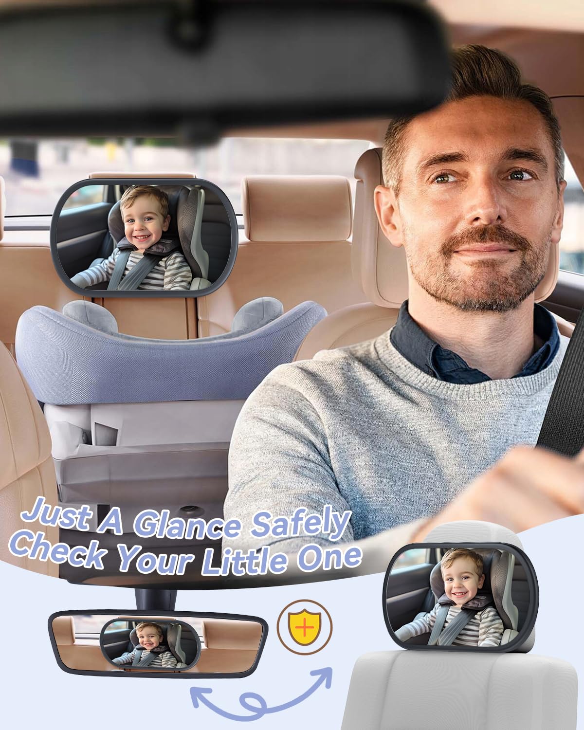 Easy buckle installation fits most headrests without tools.