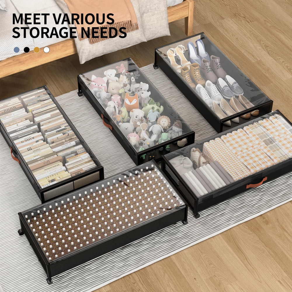 Eastherry XXL 35.4x16.5x7.28 inch under-bed storage fits under many beds
