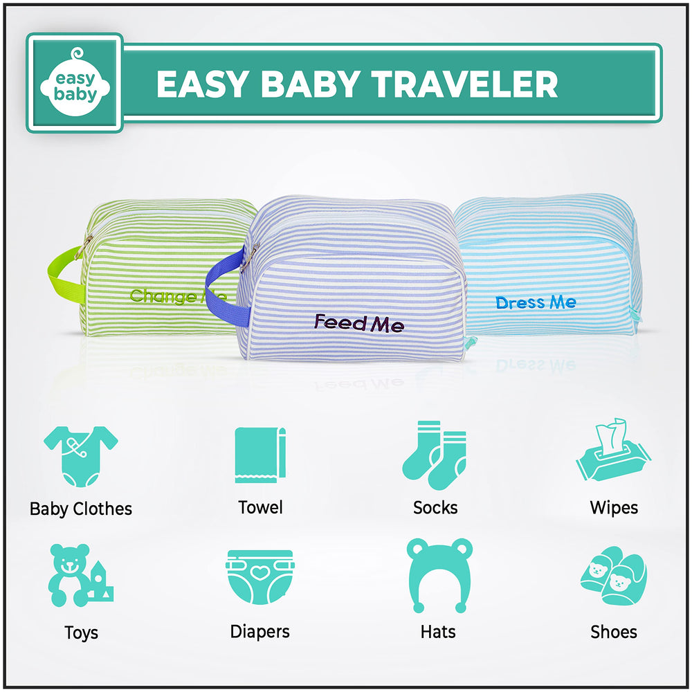 Easy Baby change me pouch ideal for quick diaper changes.