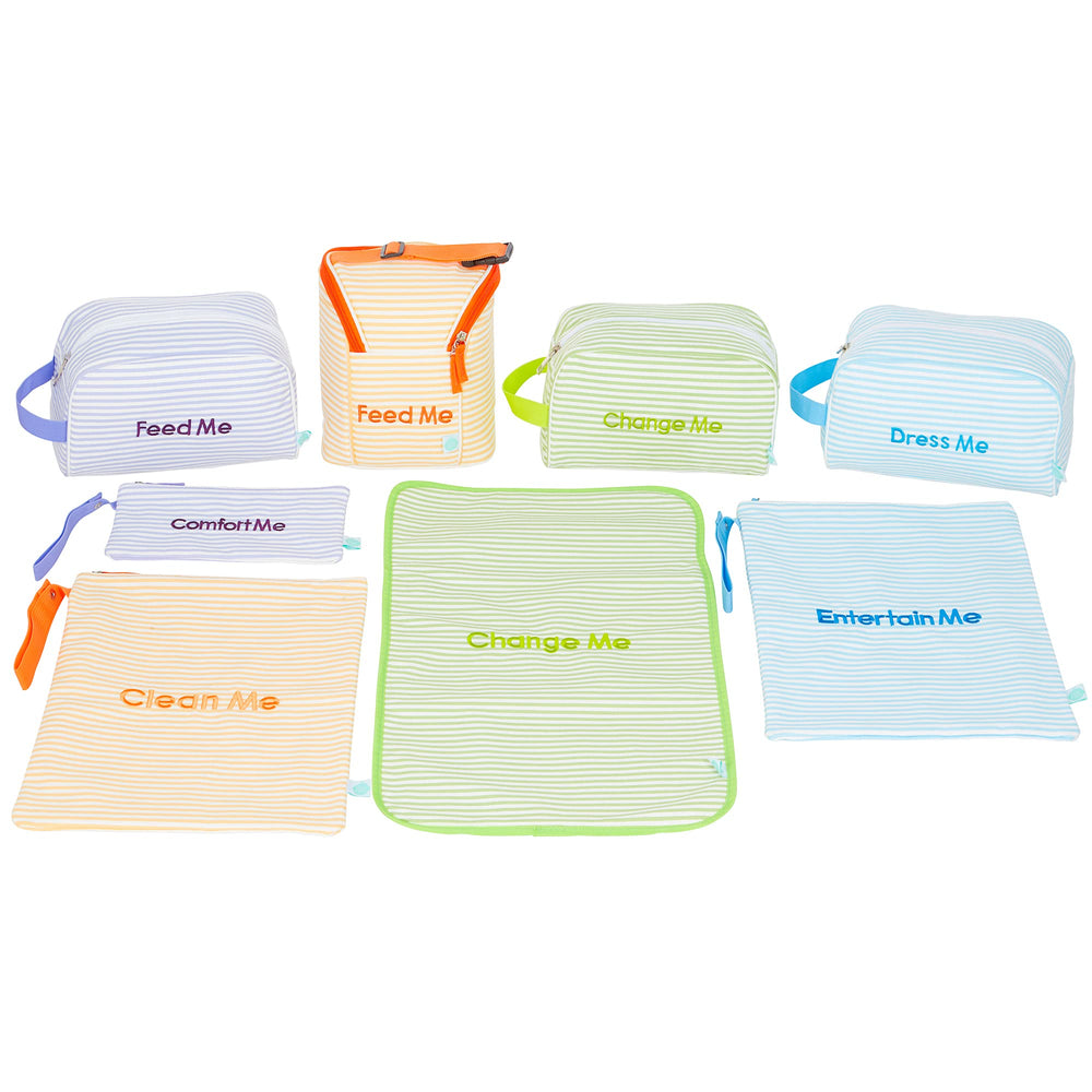 Easy Baby diaper organizer 8-pack seersucker overview for stress-free bag organization.