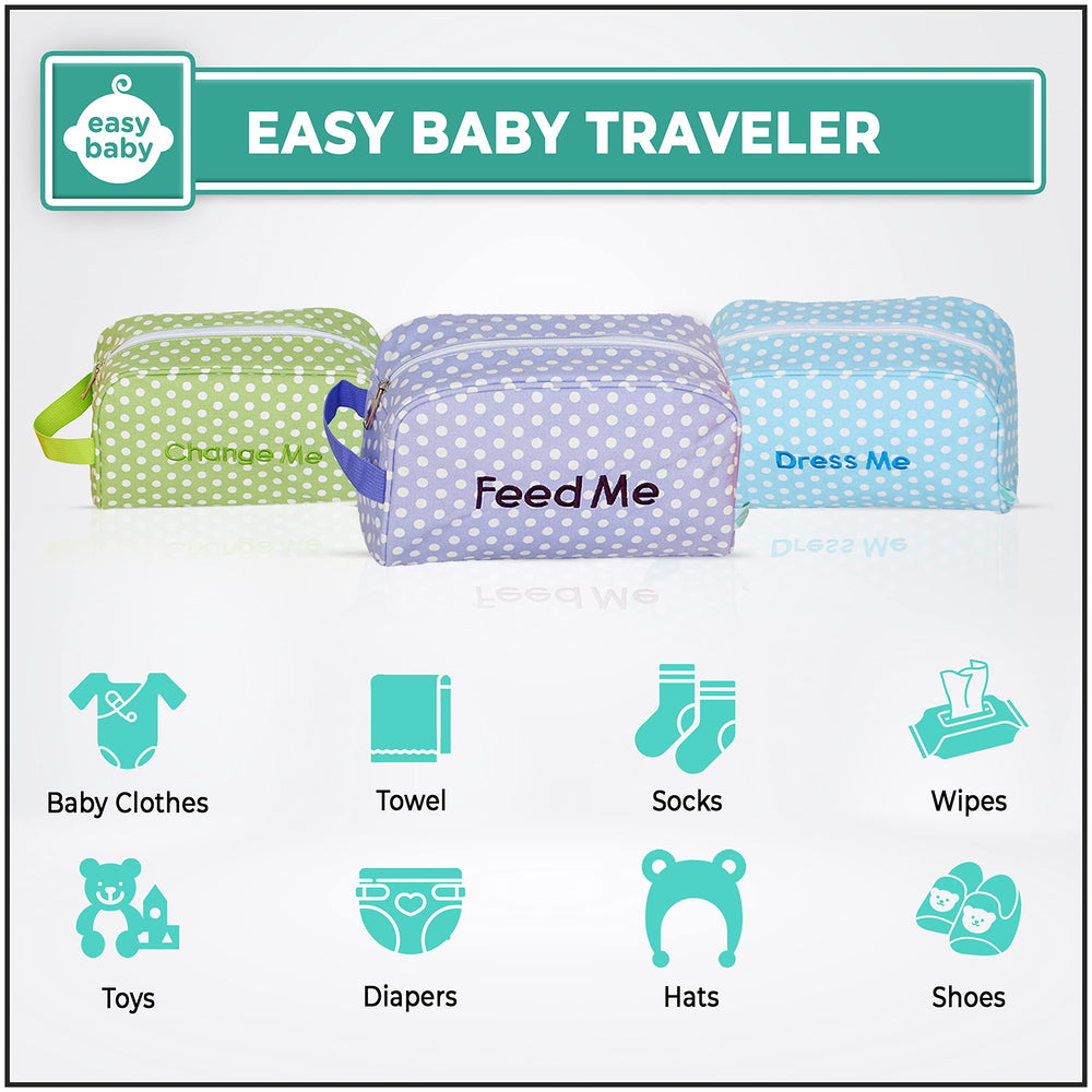 Easy Baby Laguna side pocket with extra space for small clothes.