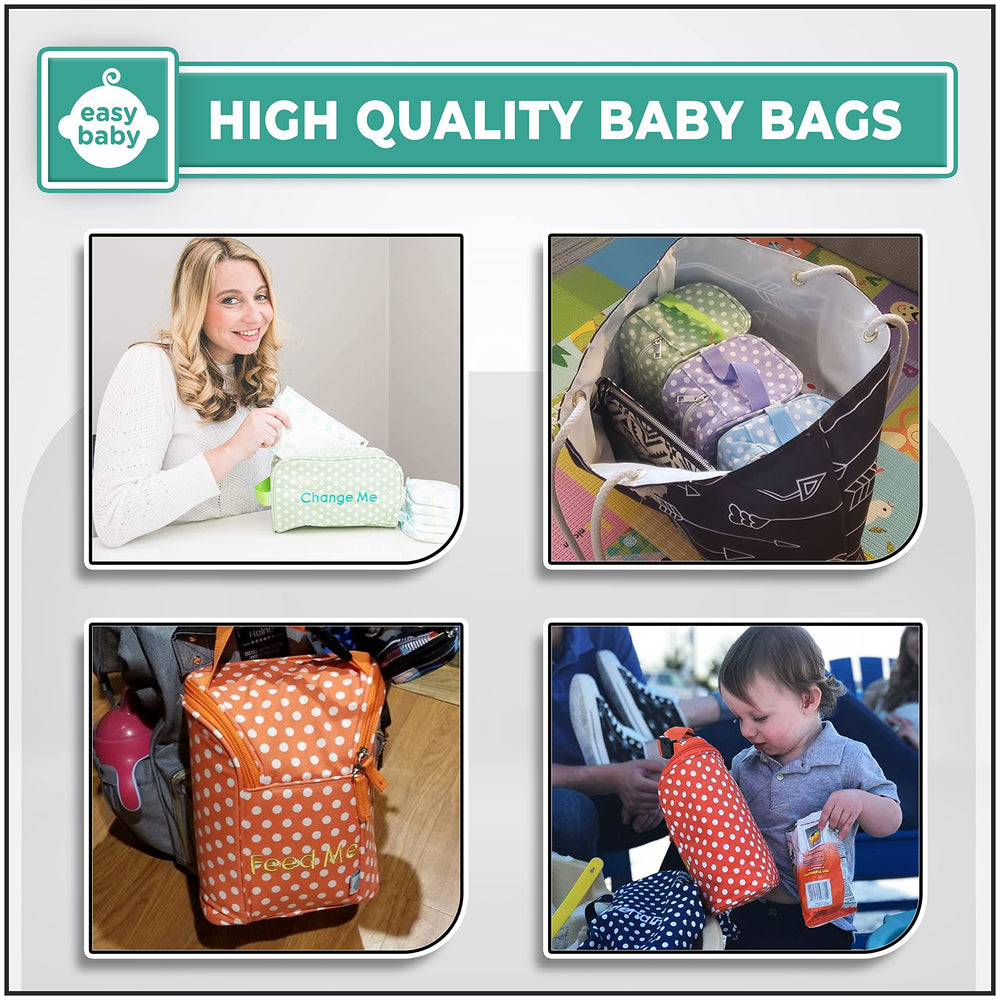 Easy Baby Laguna wipe organization section ready for on-the-go wipes.