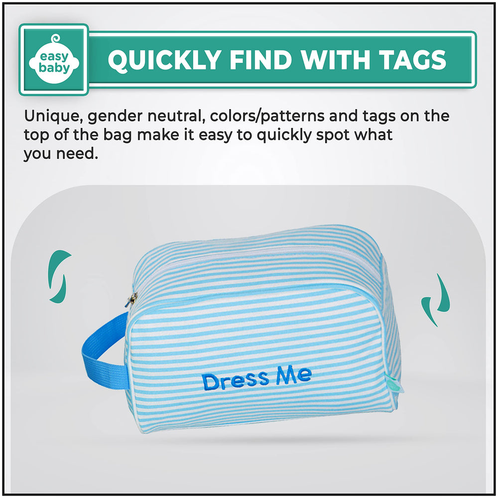 Easy Baby travel-ready diaper tote demonstrates compact organization.