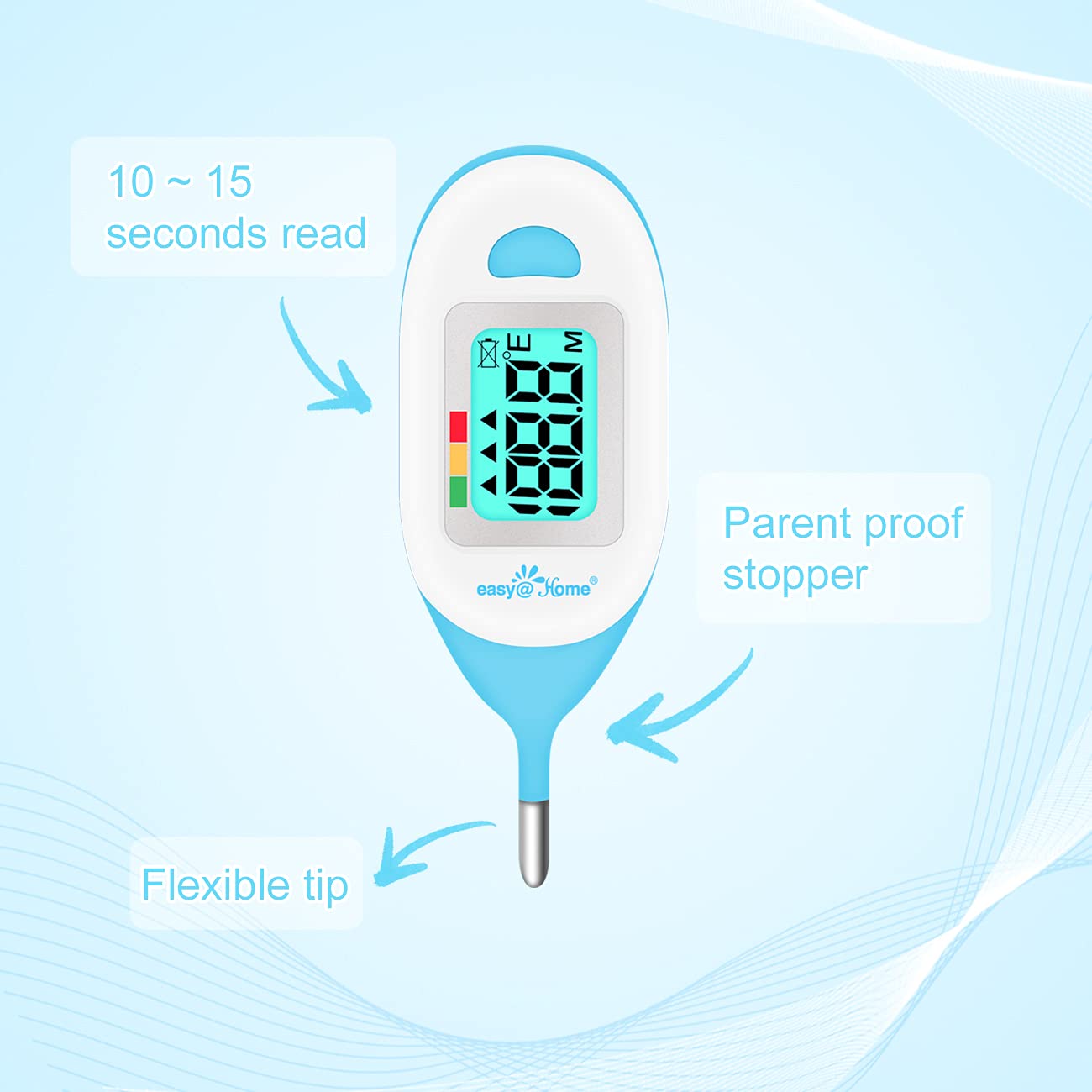 EasyAtHome EMT-027-unit-switch shows Fahrenheit and Celsius options for versatile readings.