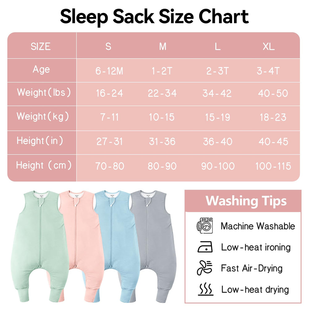 EasyFi bamboo sleep sack all-season pink design suitable for year-round use.