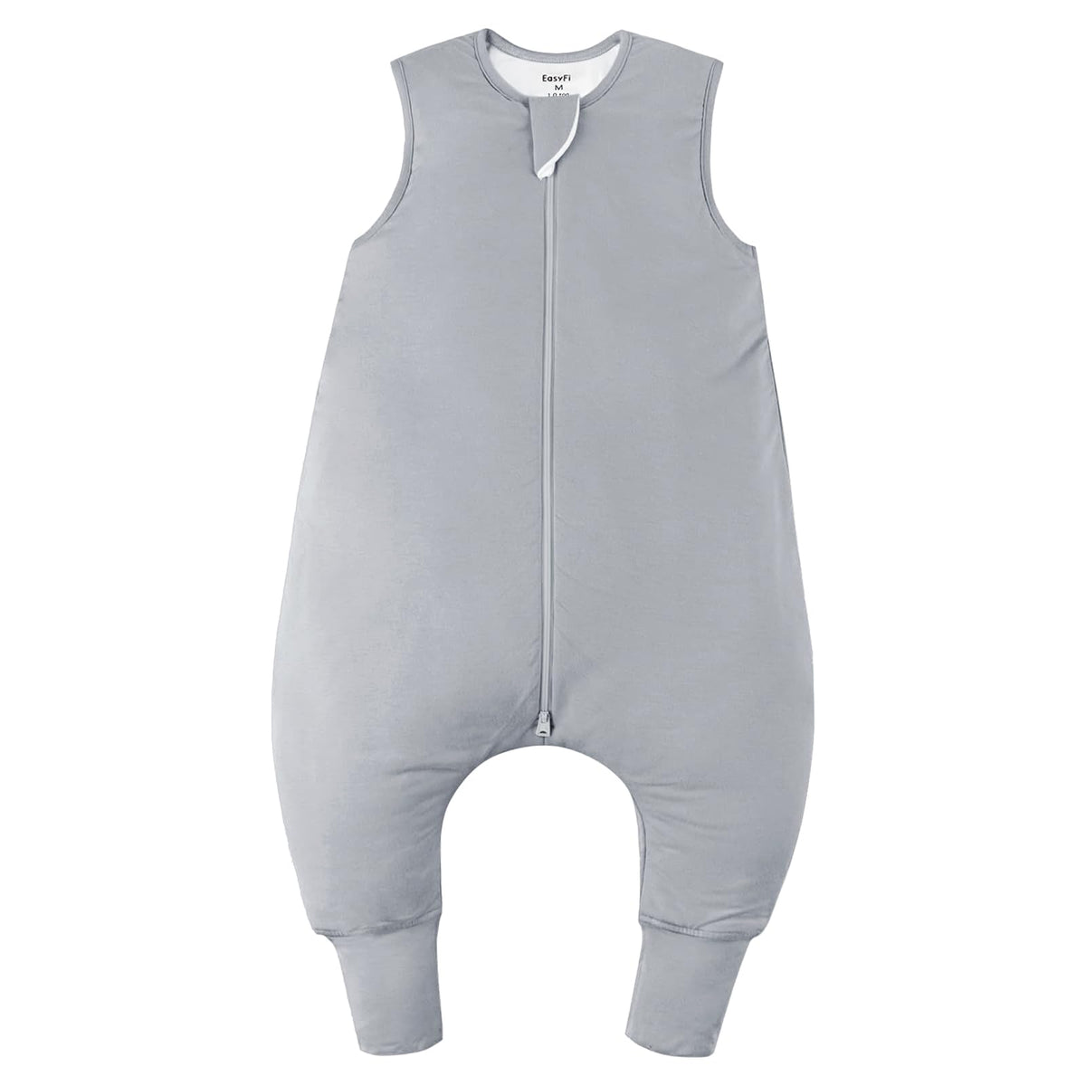 EasyFi bamboo sleep sack gray front view emphasizes buttery softness for sensitive skin