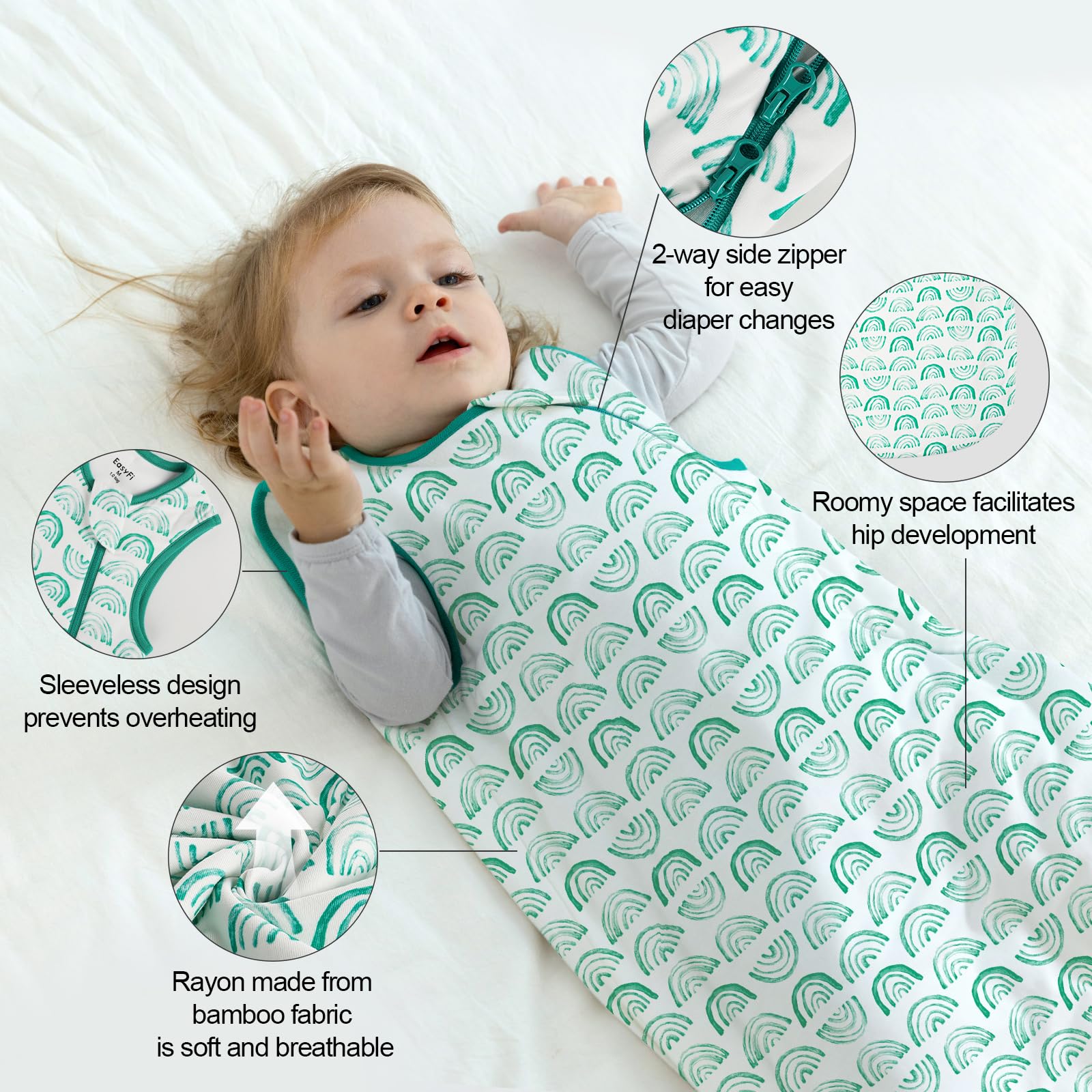 EasyFi sleep sack roomy leg area for comfortable movement